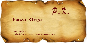Posza Kinga névjegykártya